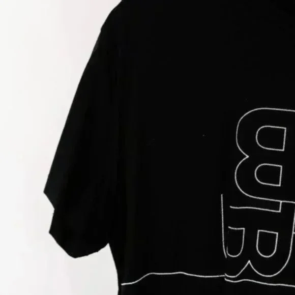 Bally Black Stitched-Graphic Short-Sleeve Tee